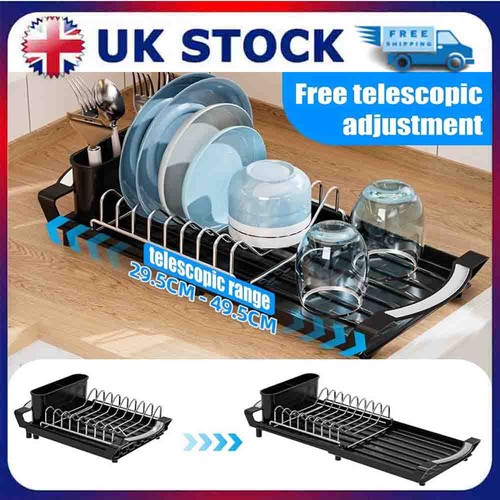 Expandable dish draining rack - dish,
